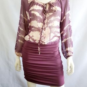 GYPSY05 L/S Shirred Skirt Dress